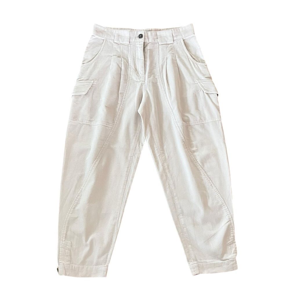 Coach Cream Corduroy Utility Cargo Pants